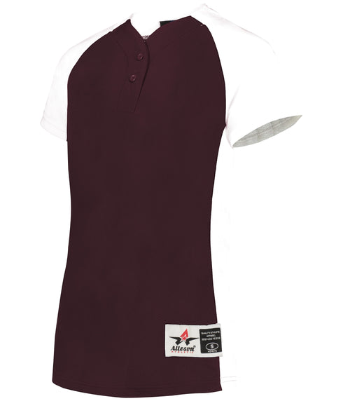 Alleson Girls Two-Button Softball Jersey